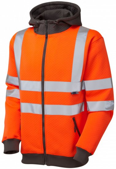 Leo Saunton Hooded Sweatshirt Hi-Vis Orange - Pracovné odevy - Pracovné Odevy 3XL-6XL