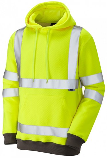 Leo Goodleigh Hooded Sweatshirt Hi-Vis Yellow - Pracovné odevy - Pracovné Odevy 3XL-6XL