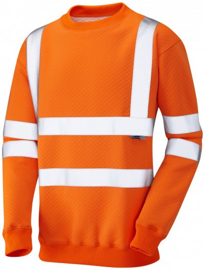 Leo Winkleigh Crew Neck Sweatshirt Hi-Vis Orange - Pracovné odevy - Pracovné Odevy 3XL-6XL