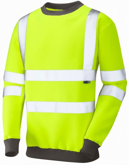 Leo Winkleigh Crew Neck Sweatshirt Hi-Vis Yellow - Pracovné odevy - Pracovné Odevy 3XL-6XL