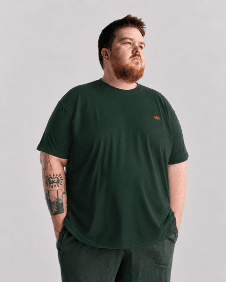 Motley Denim Stockholm T-shirt Racing Green - Tričká - Nadrozmerné tričká - 2XL-14XL