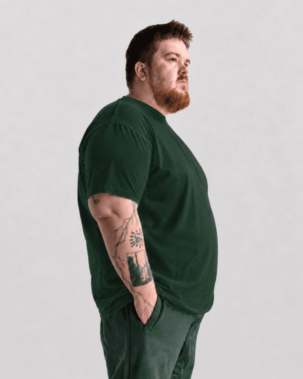 Motley Denim Stockholm T-shirt Racing Green - Tričká - Nadrozmerné tričká - 2XL-14XL