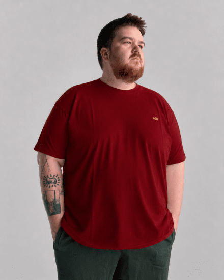 Motley Denim Stockholm T-shirt Red - Tričká - Nadrozmerné tričká - 2XL-14XL
