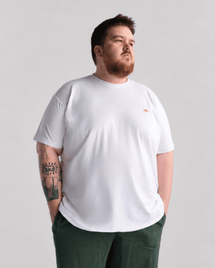 Motley Denim Stockholm T-shirt White - Tričká - Nadrozmerné tričká - 2XL-14XL