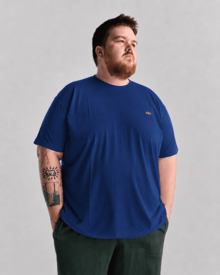Motley Denim Stockholm T-shirt Royal Blue - Tričká - Nadrozmerné tričká - 2XL-14XL