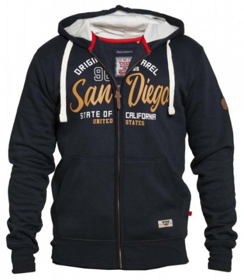 D555 Stockton Hoodie Navy - Mikiny & mikiny bez kapucne - Mikiny & Mikiny s Kapucňou 2XL-12XL