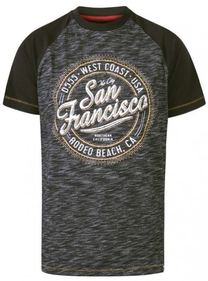 D555 Sunderland San Francisco T-Shirt Black Reno - Tričká - Nadrozmerné tričká - 2XL-14XL