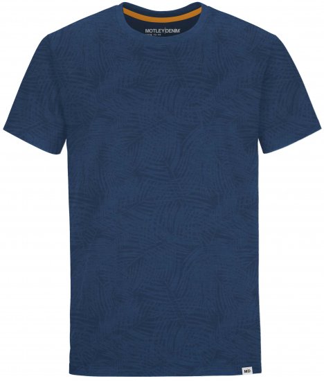 Motley Denim Sutton T-shirt Dark Indigo - Tričká - Nadrozmerné tričká - 2XL-14XL
