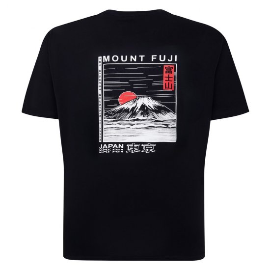 Espionage T422 Tričko s Potlačou Mount Fuji Námornícka Modrá - Tričká - Nadrozmerné tričká - 2XL-14XL
