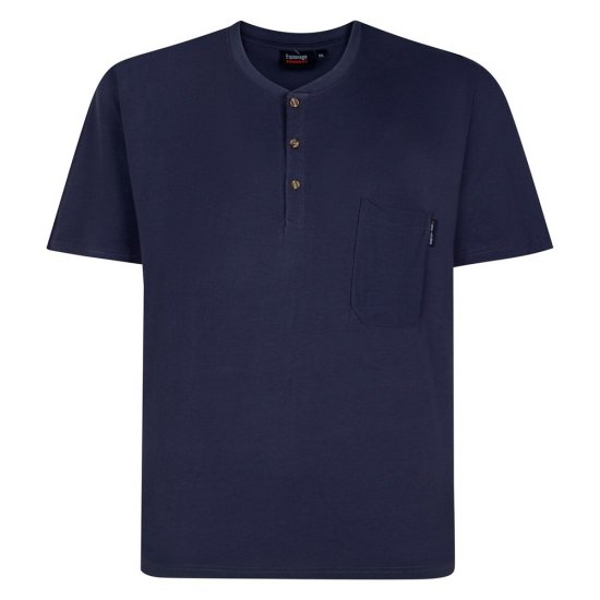 Espionage T447 Grandad Tee Čierna - Tričká - Nadrozmerné tričká - 2XL-14XL