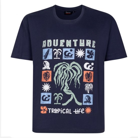 Espionage T448 Tričká s Potlačou Balenie po 4 Mix - Tričká - Nadrozmerné tričká - 2XL-14XL