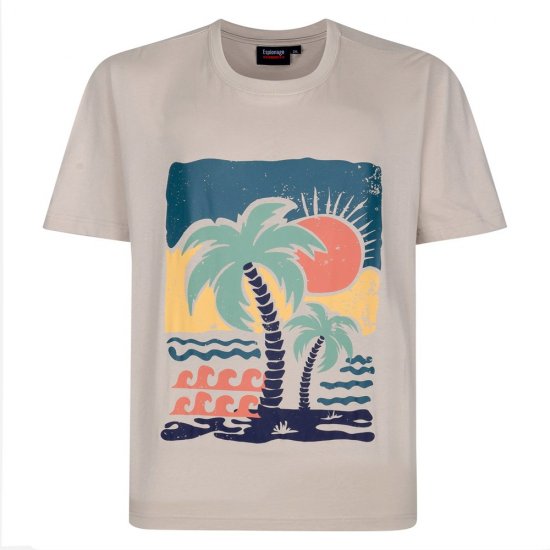 Espionage T448 desert island tričko s potlačou režná - Tričká - Nadrozmerné tričká - 2XL-14XL
