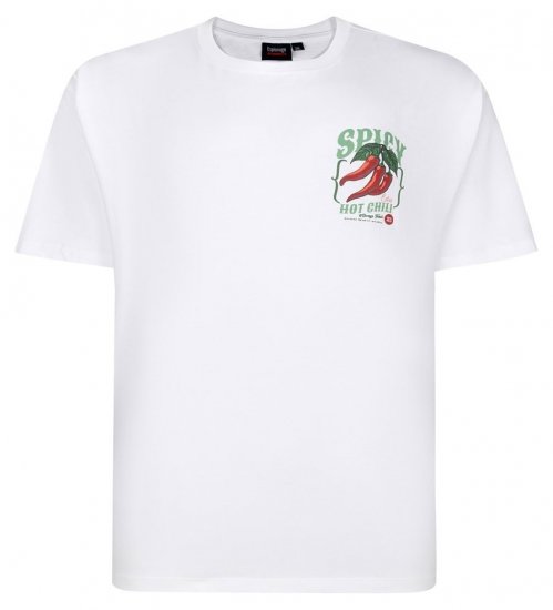 Espionage T457 Spicy Chilli Tričko s potlačou biela - Tričká - Nadrozmerné tričká - 2XL-14XL