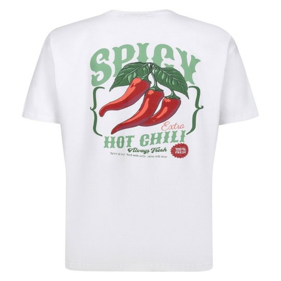 Espionage T457 Spicy Chilli Tričko s potlačou biela - Tričká - Nadrozmerné tričká - 2XL-14XL