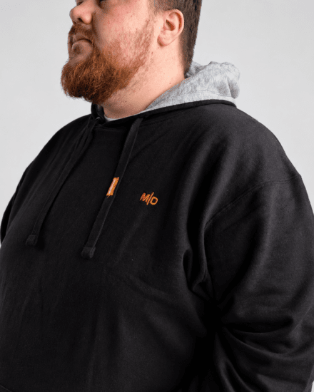 Motley Denim Riga Hoodie Black - Mikiny & mikiny bez kapucne - Mikiny & Mikiny s Kapucňou 2XL-12XL