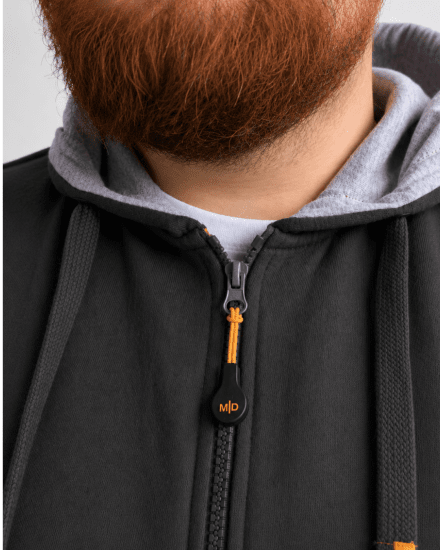 Motley Denim Copenhagen Hoodie Charcoal - Mikiny & mikiny bez kapucne - Mikiny & Mikiny s Kapucňou 2XL-12XL