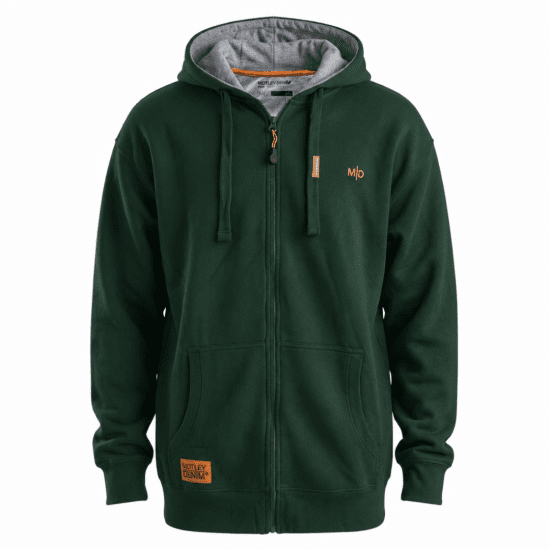 Motley Denim Copenhagen Hoodie Racing Green - Mikiny & mikiny bez kapucne - Mikiny & Mikiny s Kapucňou 2XL-12XL