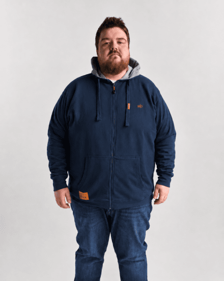 Motley Denim Copenhagen Hoodie Dark Indigo - Mikiny & mikiny bez kapucne - Mikiny & Mikiny s Kapucňou 2XL-12XL