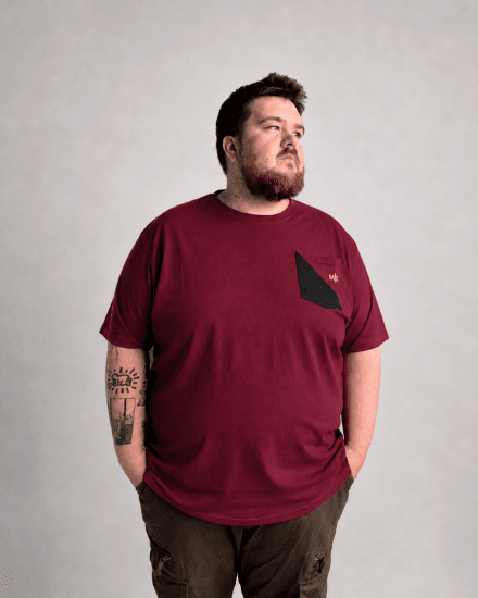 Motley Denim Milan Tričko Červená - Tričká - Nadrozmerné tričká - 2XL-14XL