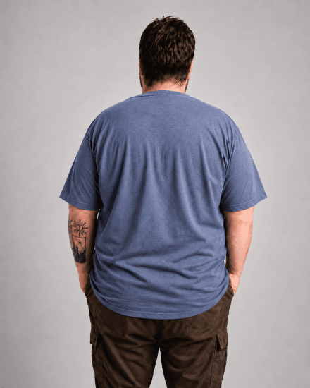Motley Denim Milan Tričko Svetlé indigo - Tričká - Nadrozmerné tričká - 2XL-14XL