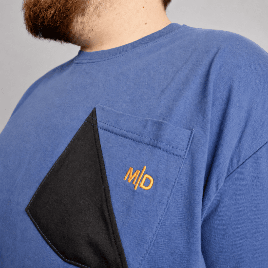 Motley Denim Milan Tričko Svetlé indigo - Tričká - Nadrozmerné tričká - 2XL-14XL
