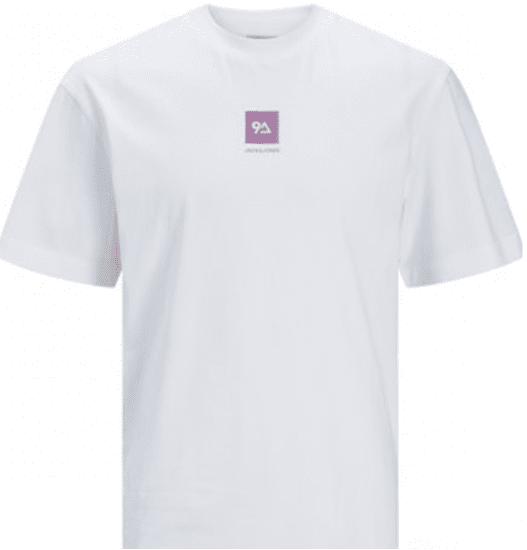Jack & Jones JCOBEECH T-shirt White - Tričká - Nadrozmerné tričká - 2XL-14XL