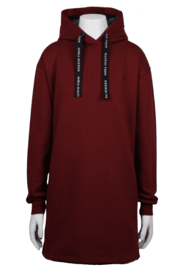 Nora Mikken KRISTINA Long Hoodie Burgundy - Mikiny & Mikiny bez kapucne - 