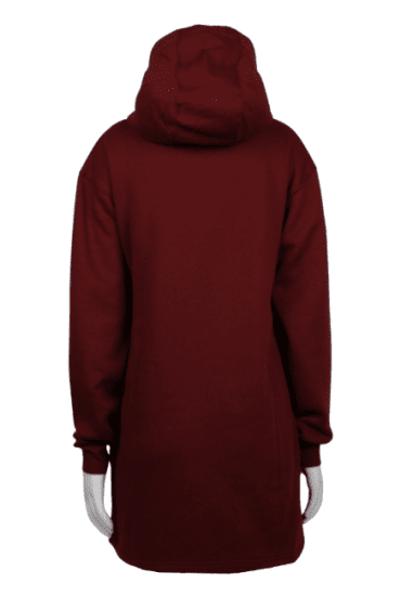 Nora Mikken KRISTINA Long Hoodie Burgundy - Mikiny & mikiny bez kapucne - 