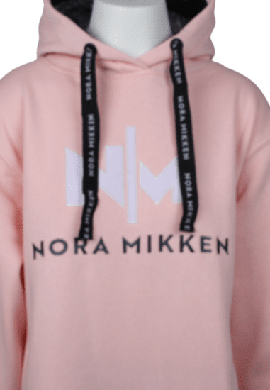 Nora Mikken KADRI WHITE Long Hoodie Pink - DÁMSKE OBLEČENIE XS-XXL - 