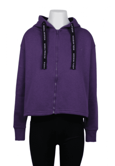 Nora Mikken GERTRUD Cropped Hoodie Purple - DÁMSKE OBLEČENIE XS-XXL - 