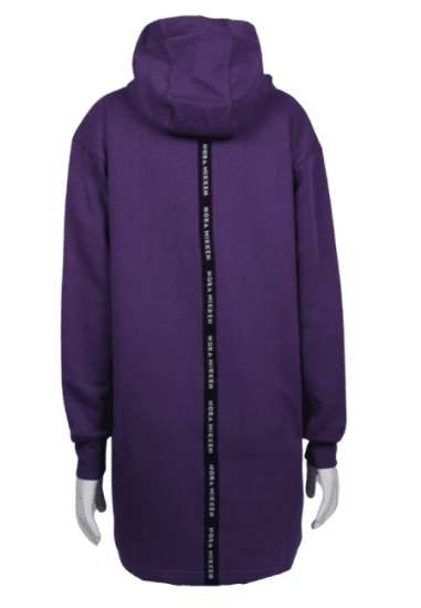 Nora Mikken KADRI WHITE Long Hoodie Purple - Mikiny & mikiny bez kapucne - 