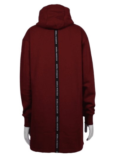 Nora Mikken KADRI Long Hoodie Burgundy - Mikiny & mikiny bez kapucne - 