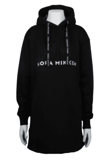 Nora Mikken KADRI Long Hoodie Black - Mikiny & mikiny bez kapucne - 