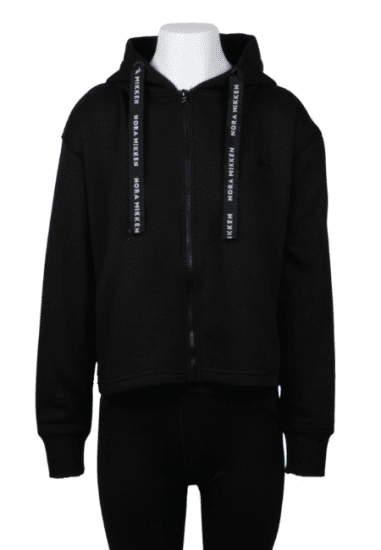 Nora Mikken GERTRUD Cropped Hoodie Black - Mikiny & mikiny bez kapucne - 
