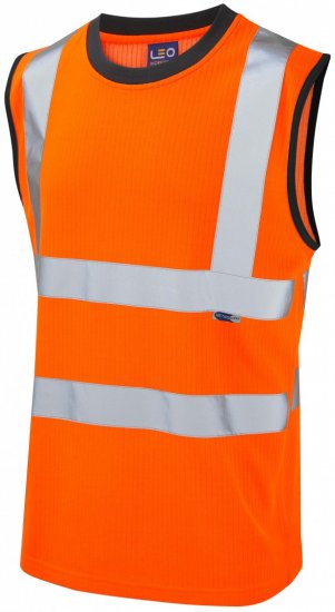 Leo Ashford Comfort Sleeveless T-shirt Hi-Vis Orange - Pracovné Odevy - Pracovné Odevy 3XL-6XL