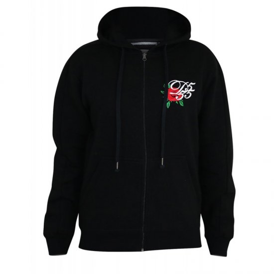 D555 Verlin Couture Full Zip Hoodie Black - Mikiny & mikiny bez kapucne - Mikiny & Mikiny s Kapucňou 2XL-12XL