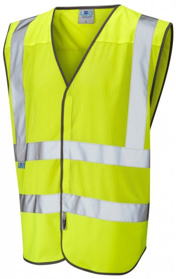 Leo Arlington Coolviz Waistcoat Hi-Vis Yellow - Pracovné Odevy - Pracovné Odevy 3XL-6XL