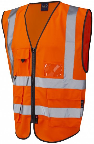 Leo Lynton Superior Waistcoat Hi-Vis Orange - Pracovné odevy - Pracovné Odevy 3XL-6XL