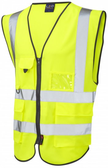 Leo Lynton Superior Waistcoat Hi-Vis Yellow - Pracovné Odevy - Pracovné Odevy 3XL-6XL