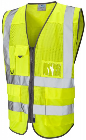 Leo Cobbaton Coolviz Superior Waistcoat Hi-Vis Yellow - Pracovné Odevy - Pracovné Odevy 3XL-6XL