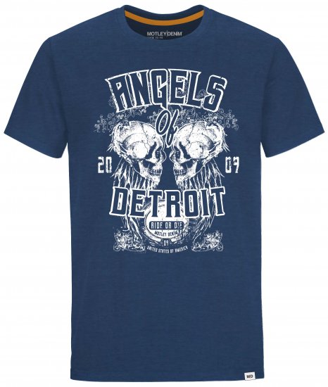 Motley Denim Whitby T-shirt Dark Indigo - Tričká - Nadrozmerné tričká - 2XL-14XL
