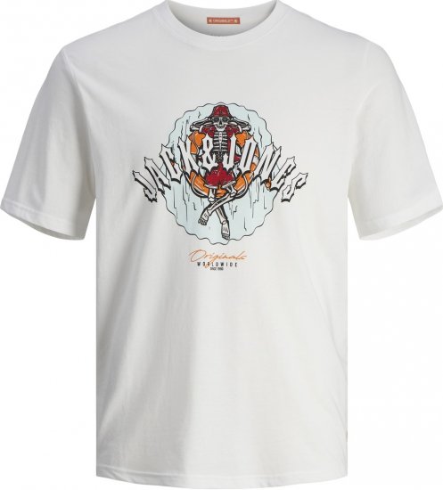Jack & Jones JORCOCONUT T-shirt Bright White - Tričká - Nadrozmerné tričká - 2XL-14XL