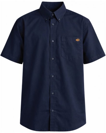 Motley Denim Zagreb Košeľa s krátkym rukávom Tmavomodrá - Košele - Košele 2XL-10XL