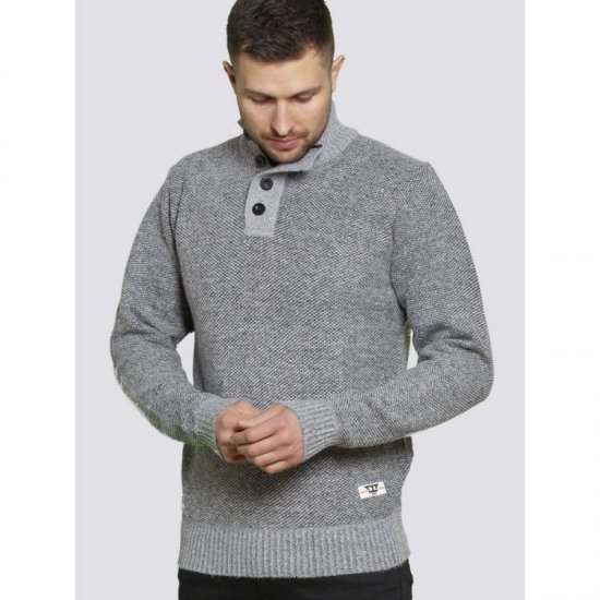D555 Zane Sweater Grey - Mikiny & mikiny bez kapucne - Mikiny & Mikiny s Kapucňou 2XL-12XL